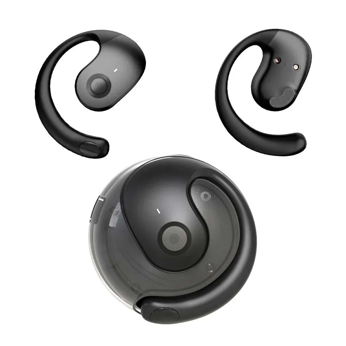 Headphones Wireless - 투명한 디자인의 TWS 블루투스 헤드셋, 디스플레이