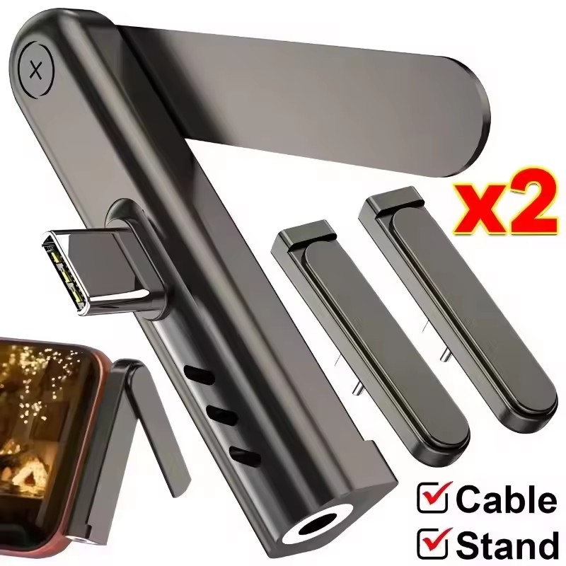 Usb Charger - 2개/1개 세트, 휴대용 USB-C to 3.5mm