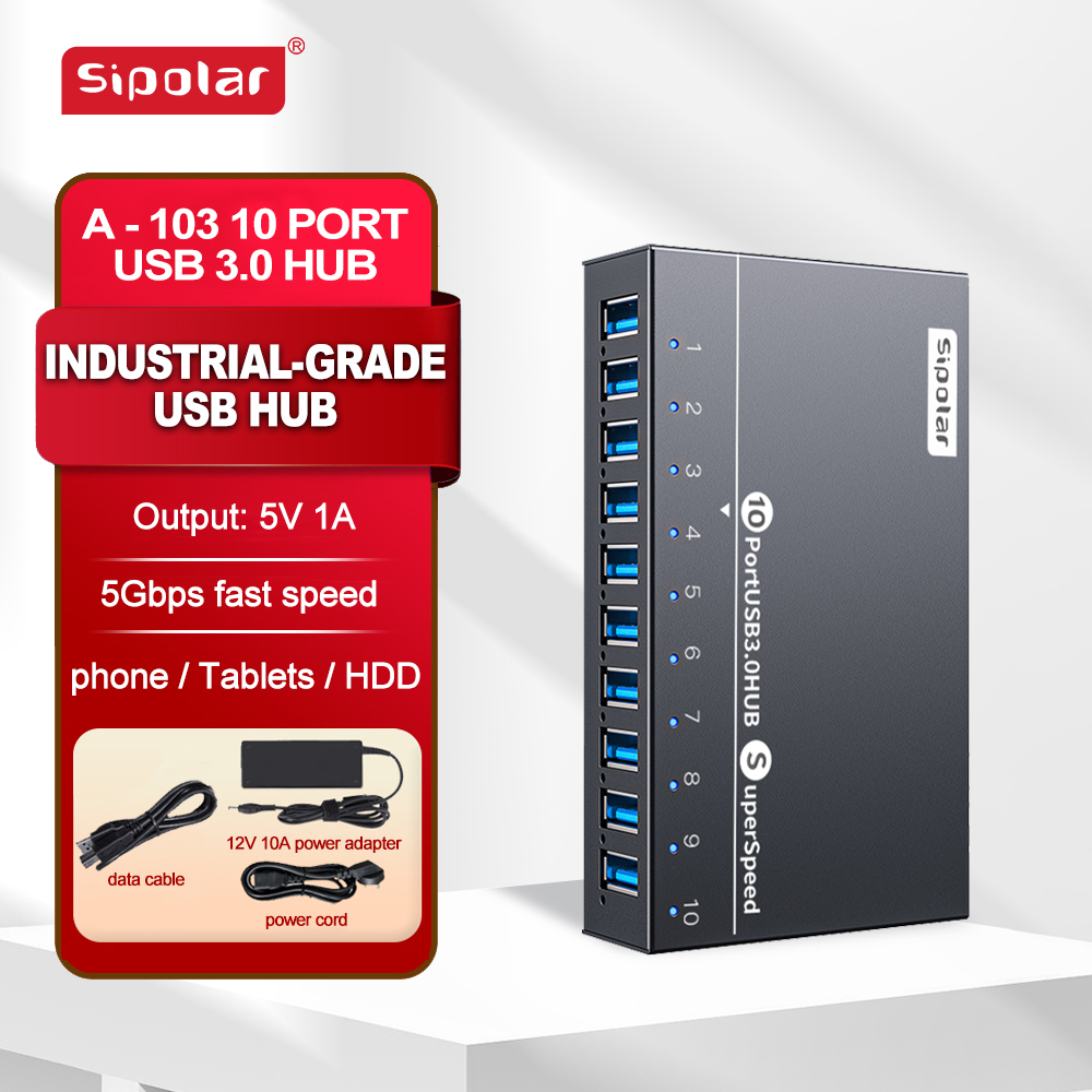 Usb Hub - A103 시폴라 10포트 USB 허브 60W