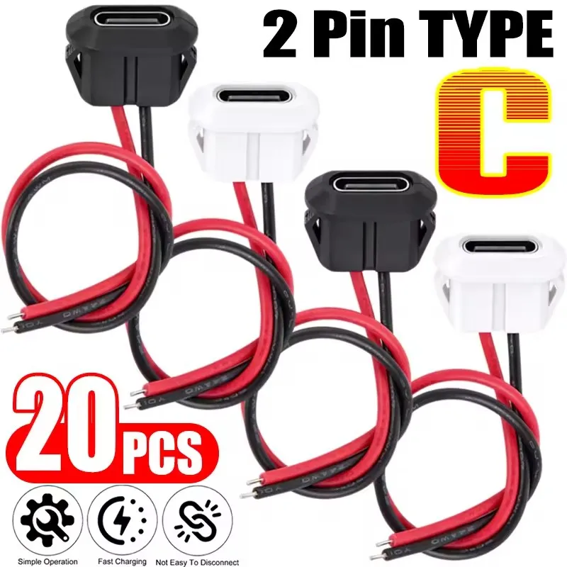 Usb Hub - 2P 타입-C 암형 2핀 USB 커넥터,