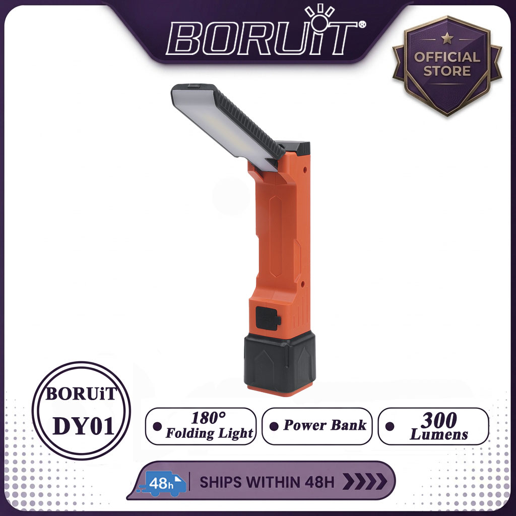 Power Bank - BORUiT 300LM LED 작업등 줌 플래시라이트