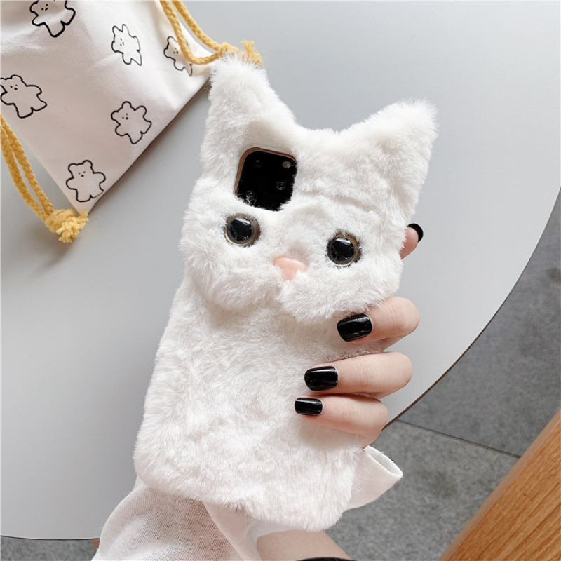 3D 귀여운 만화 고양이 털 플러시 폰 케이스 아이폰  - Usb Charger 리뷰 및 가격