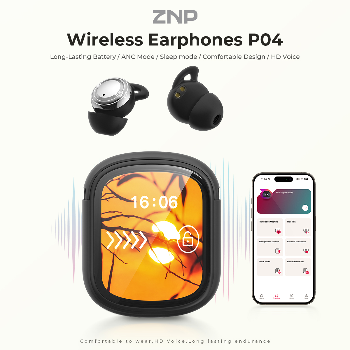 ZNP P04 수면 보조 이어버드 액티브 노이즈 캔슬링 - Headphones Wireless 리뷰 및 가격