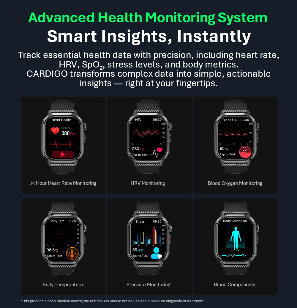 VALDUS CARDIGO 남녀공용 ECG 건강 스마트 - Smart Watch 리뷰 및 가격