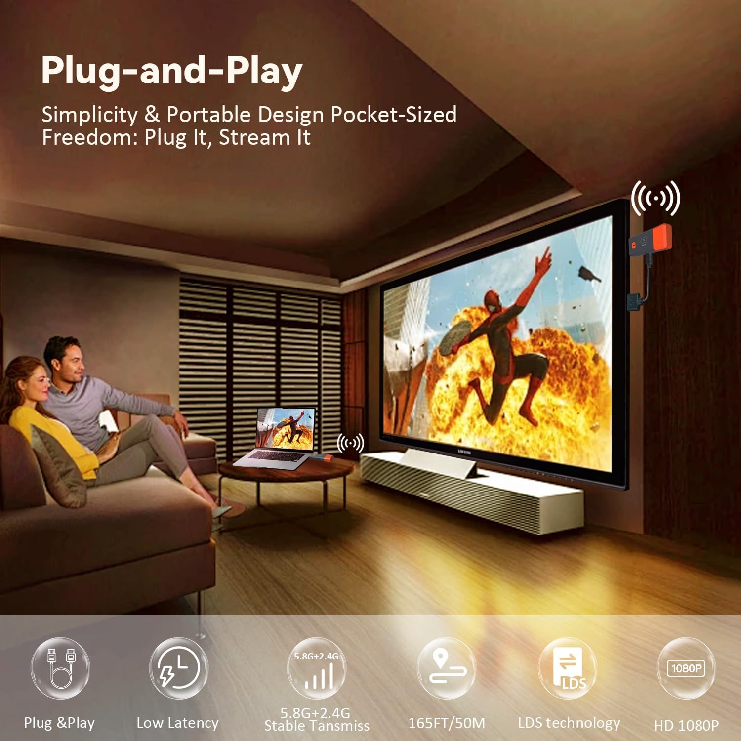 50M 1080P 무선 비디오 오디오 HDMI 호환 송 - Hdmi Adapter 리뷰 및 가격